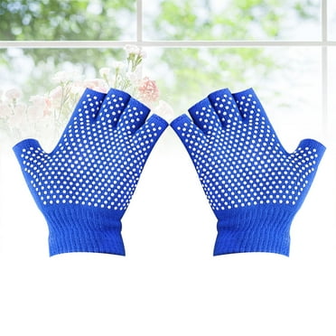FUTUREORYY Yoga Sports Gloves Blue 1 Pair 5.9x2.4x0.2in