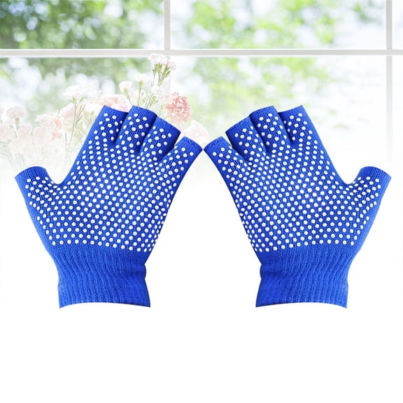 WRITWAA Half Finger Cotton Gloves for Yoga and Sports, Fingerless Design, 1 Pair for Comfortable Grip