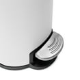 thumbnail image 5 of Acento 0.8 gal., Mini, Round Soft Close Premium Pedal Waste Bin for Bedroom, Bathroom, Home and Office, Step On Trash Can, Matte White, 5 of 11