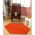 thumbnail image 2 of Furnishmyplace Giraffe Dark Orange Area Rug for Living Room, Dining Room, Kids 4' Hexagon, 2 of 5