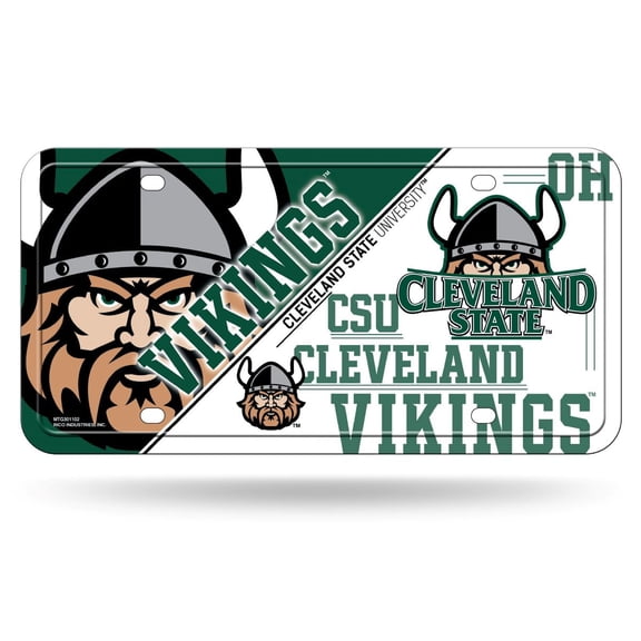 Cleveland State Vikings 12x6 Metal License Plate Auto Tag