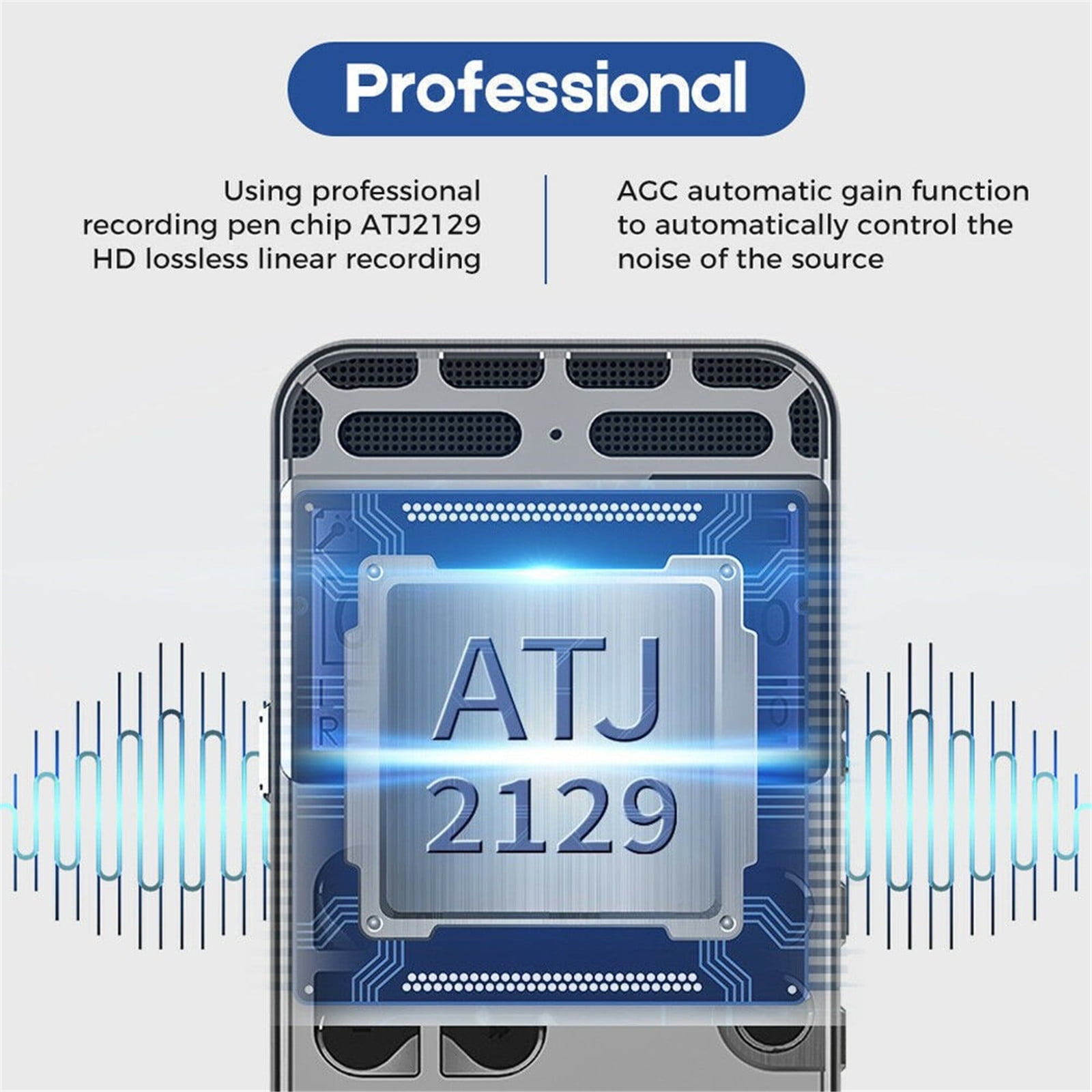SK502 Digital Voice Recorder Noise Cancelling 8G Recording Pen for Meeting Continuous Recording with Long Recording Time