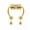 Gold, variant on Fashion Simple Nose Ring Non Piercing Magnetic Clip Cuff Nose Hoops Body Jewelry-Silver