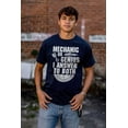 thumbnail image 4 of Mechanic Or Genius Sarcastic Humor Plus Size Crewneck Graphic Tee Shirt Brisco Brands 2X, 4 of 5