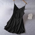 thumbnail image 5 of Blmnix Chemises Women Nightgown with Built in Bra Sexy Nightgown Sleep Shirts Black Sleeveless Above-the-Knee V-Neck Womens Summer Nightgowns, 5 of 6