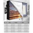 thumbnail image 2 of 4th of July American Star Outdoor TV Cover 30 to 32 Inch Weatherproof, Independence Day Blue Plaid 600D Oxford TV Covers with Waterproof Zipper, Outside Flat TV Screen Protector Size 30"Wx19"Hx4.5"D, 2 of 7