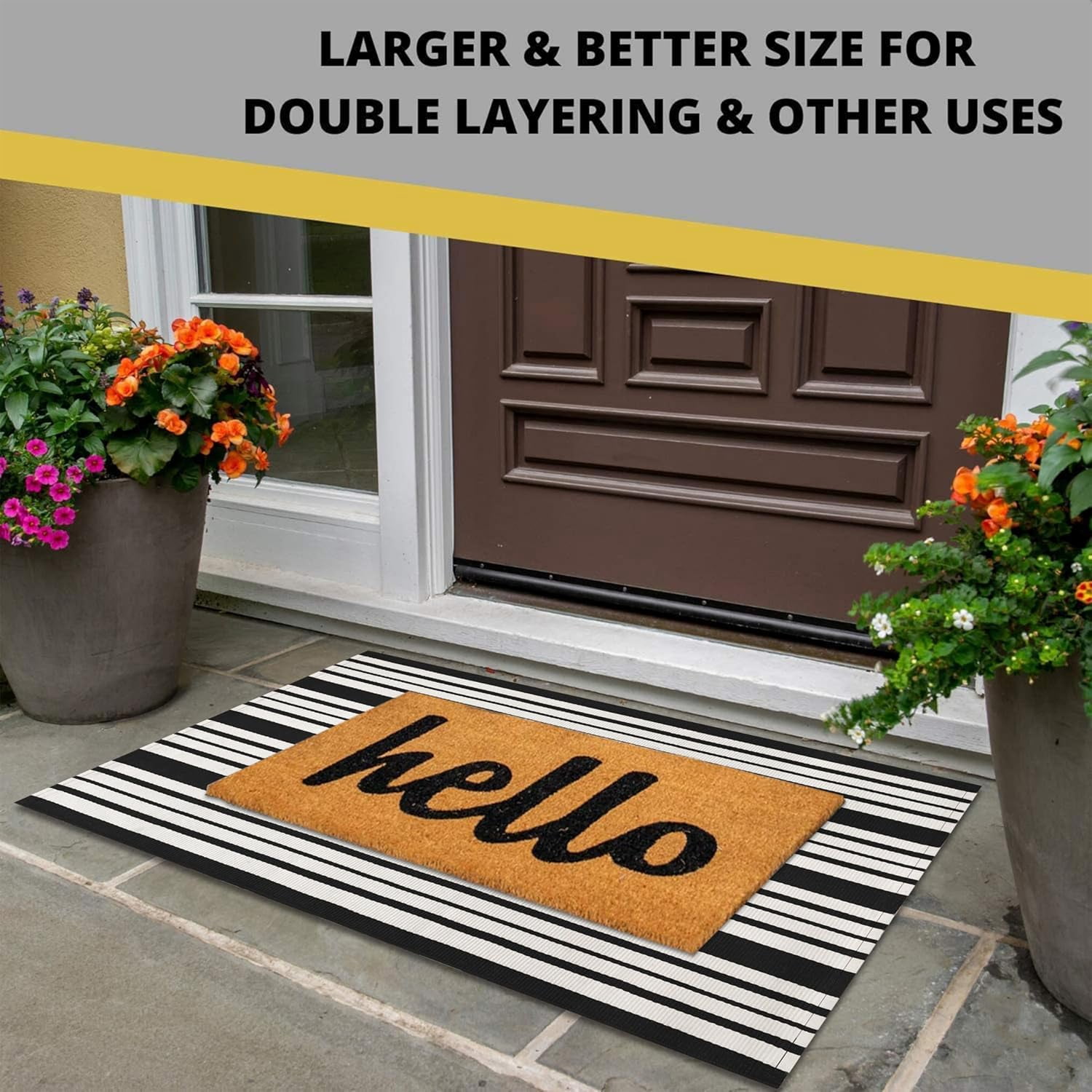 Area Rug  Striped Front Door Rug Cotton Washable Indoor Outdoor Rug Doormats Outdoor Small Striped Rugs for Kitchen Entryway Patio Front Porch Decor