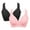 Pink Black, variant on VISALY Sports Bras For Women Plus Size Sports Bra 2PCS Women Front Closure Extra-Elastic Breathable Lace Trim Bra Underwear Padded Bra Seamless Bras For Women Comfortable Bras For Women Grey 100