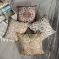 thumbnail image 2 of Juego de 4 fundas de almohada Sanwarm Home Decor, 45 x 45 cm, círculo marrón, 2 of 6
