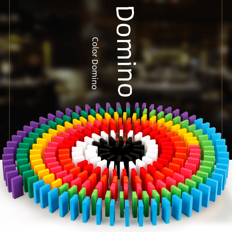 Set De 28 Fichas De Dominó Grandes De Madera Para Niños Y Adultos, Juego De Mesa Montessori Con Números, Aprendizaje De Equilibrio Y Efecto Dominó, Regalo Educativo Para Familia