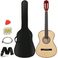 thumbnail image 6 of SuperDeal 38-Inch Round Shoulder Acoustic Guitar Kit 6 Strings Full Size Classic Beginners Children Adults All-Solid Wood with Carrying Case, Strap, Tuner and Pick, Natural, 6 of 17