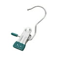 thumbnail image 2 of XiYing Stainless Steel Heavy Duty Hanging Clips with Hooks, Non-Slip Rubber Grip, 360-Degree Rotation, for Clothes, Towels, Hats, Socks, Pants, Space-Saving Closet Organizer, 15-Pack, 2 of 7