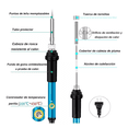 thumbnail image 2 of Kit Pirograbador Soldador De Madera Tallado Regulable 35pzs Plata/Dorado/Azul, 2 of 5