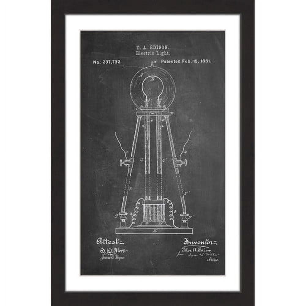 "Edison Light 1881 Chalk" Framed Painting Print