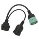 thumbnail image 1 of OBD2 Y Splitter Scanner Cable, OBDII 6Pin 9Pin Cable Long Service Life Efficient Durable For Truck, 1 of 8