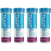 Nuun Sport: Electrolyte Drink Tablets, Tri-Berry, 4 Tubes (40 Servings)