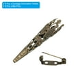 thumbnail image 3 of Uxcell 41mm Corsage Decorative Holder Brooch Pin Vase Pocket Boutonnieres Holder with Bar Pins Bronze 8 Pcs, 3 of 6