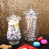 Efavormart 2 Pack | Clear Glass Apothecary Jars Candy Buffet Containers with Lids For Wedding Party Favor Decor - 10"/12"