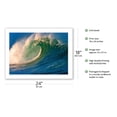 thumbnail image 2 of Morning Light Hawaii - Tube Barrel - Breaking Wave - From an Original Color Photograph by Paul Topp - Fine Art Matte Paper Print (Unframed) 18x24in, 2 of 4