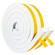 Yotache White High Density Foam Tape 2 Rolls 1 Inch Wide X 3/4 Inch Thick for Windows Air Conditioner Insulation Seal, Weatherstrip, AntiVibration, Shockproof Protection, Total 13 Ft (2 X 6.