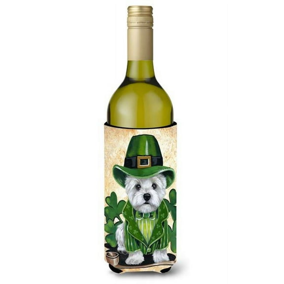 Carolines Treasures Westie St Patricks Day Leprechaun Wine Bottle Hugger Wine Bottle multicolor