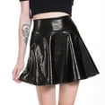 thumbnail image 5 of sunsanly High-Waist Bright Color Mini Skirt Women Nightclub Stage Show Skater Skirt Streetwear, 5 of 8