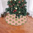 thumbnail image 2 of FMSHPON Christmas Tree Seamless Pattern Xmas Christmas Tree Skirt Stand Mat for Holiday Party Decoration Indoor Outdoor 36 inches, 2 of 3