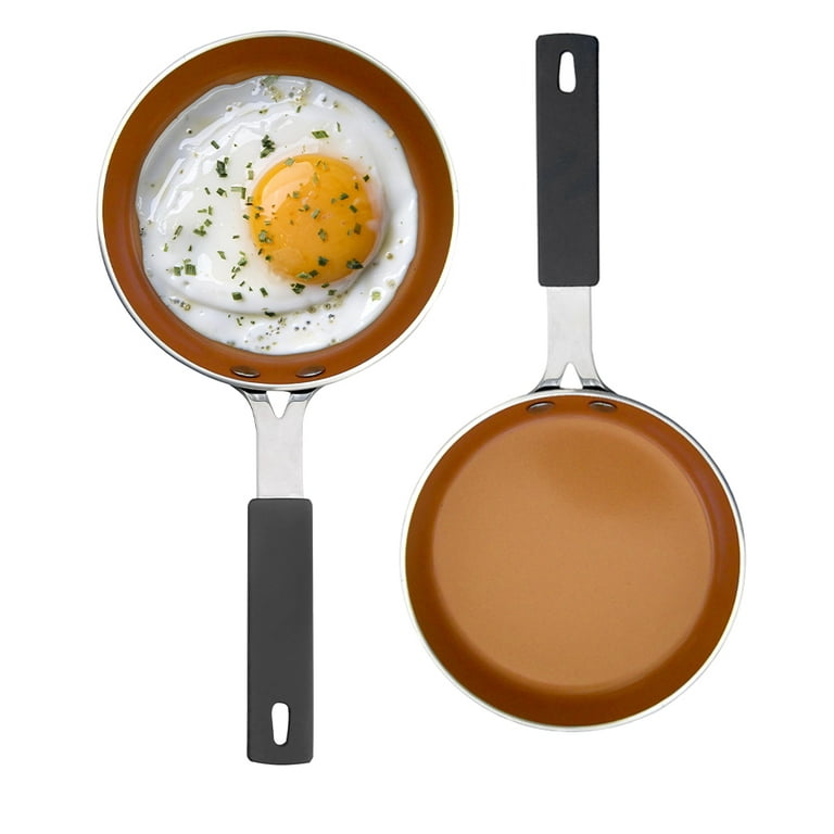 Gotham Steel Mini Nonstick Egg & Omelet Pan – 5.5” Single Serve Frying Pan  / Skillet, Diamond Infused, Multipurpose Pan Designed for Eggs, Omelets