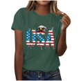 thumbnail image 2 of American Flag Shirts for Women 4th of July T-Shirt USA Print Patriotic Shirt Stars and Stripes Tees, 2 of 6