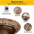 thumbnail image 3 of Elastic Fitted Round Tablecloth, Western Texas Star Retro Waterproof Stretch Table Cover for 45"-54" Tables, Vintage Farmhouse Berry Brown Wood Washable Outdoor Tablecloths for Patio, Picnic, Camping, 3 of 9