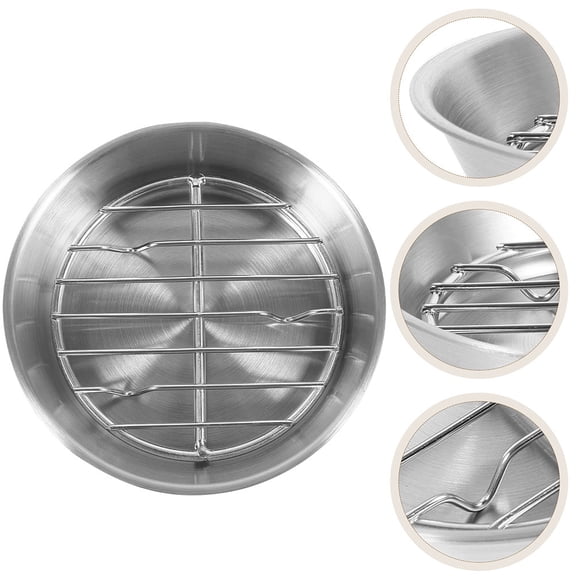 HONMEET Non-Stick Round Baking Pan with Oil Draining and Cookie Rack, Bakeware for Home Bakers and Professional Chefs