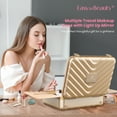 thumbnail image 7 of EasyinBeauty  Travel Makeup Case with Lighted Mirror - Gold, 7 of 7