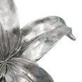 thumbnail image 4 of DecMode Silver Polystone 3D Floral Wall Decor (3 Count), 4 of 10