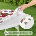 thumbnail image 5 of White Christmas Santa and Character Pattern Round Fitted Tablecloth with Elastic Edge,Dining Table Cover Waterproof,Outdoor Round Tablecloth for Camping,Dining,Indoor and Outdoor, 5 of 7