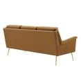 thumbnail image 4 of Modway Chesapeake Performance Velvet Sofa, Brown, 4 of 5