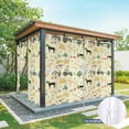 thumbnail image 6 of Outdoor Curtains for Patio Waterproof, Cartoon Farmhouse Outdoor Privacy Panels Grommet, Cute Watercolor Cabin Animals Trees Yellow Blackout Outside Curtains for Porch/Cabana 54"x84", 1 Panel, 6 of 8