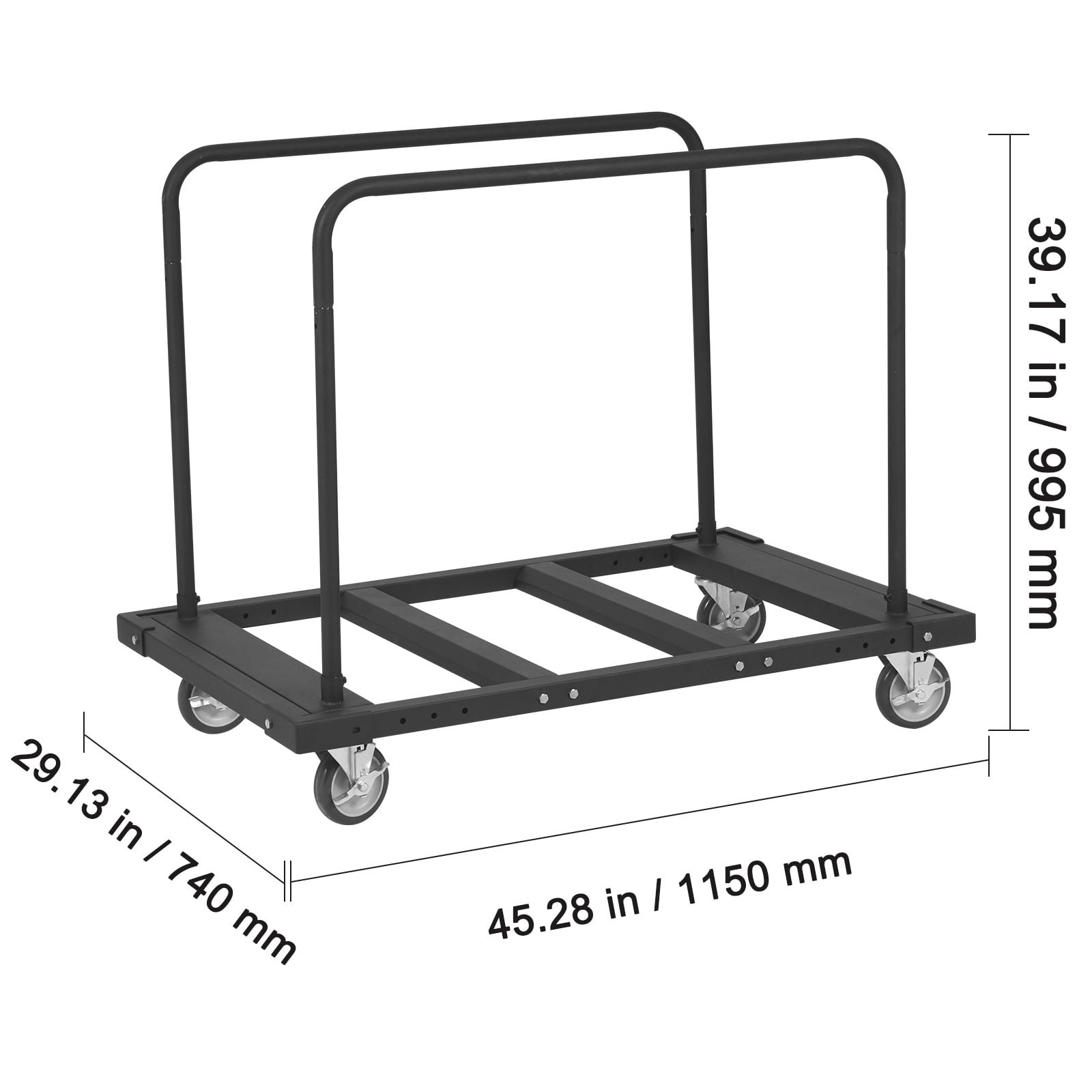 VEVOR Drywall Cart 1800 lbs Panel Cart Dolly Handling Sheetrock Sheet Panel