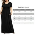 thumbnail image 2 of Aiyino Women's Plus Size Tunic Swing T-Shirt Dress Short Sleeve Maxi Dress with Pockets, 2 of 5
