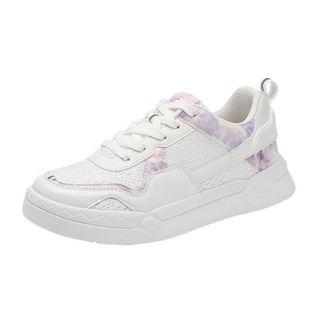 OJSFQUFP Womens Casual Shoes Lovers Autumn Fashion Mesh Breathable Glow In The Dark Sneakers Lightweight Soft Sole Non Slip Small White Shoes Women Loafers Shoes for Work Pink 38