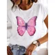 thumbnail image 3 of Blusa Yzk de manga corta con cuello redondo para mujer, camiseta informal con estampado de amor, transpirable, fresca, bonita, para verano, 2024, 3 of 5