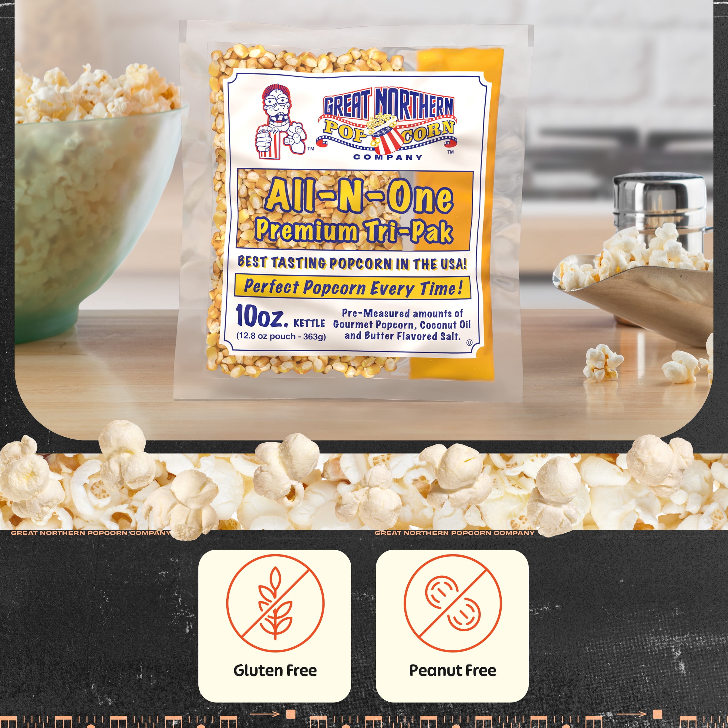 All-in-One 10oz Popcorn Kernel Packs, 24 Case