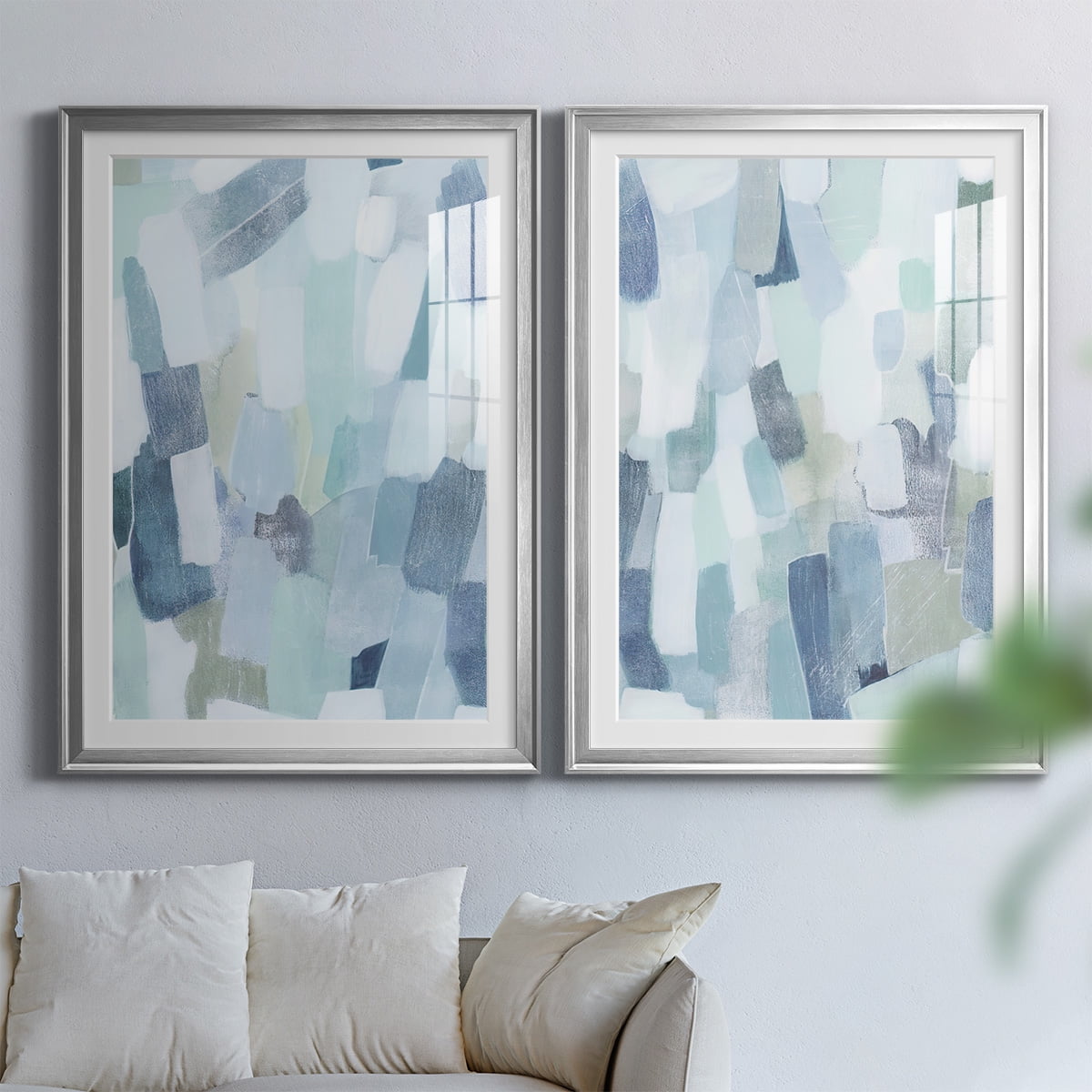 Wexford Home Dusky Gale I Premium Framed Print, 22.5" x 30.5" - Ready to Hang, Silver (Set of 2)