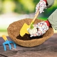 thumbnail image 5 of Visland 2PCS Hanging Basket Coco Liners Replacement Natural Round Coconut Coco Fiber Planter Basket Liners for Hanging Basket Flowers/Vegetables, 5 of 8