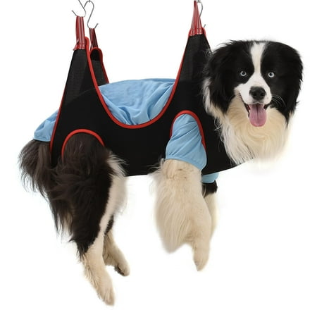 ATO-DJCX Pet Grooming Hammock Harness for Large Dogs  Breathable Pet Dog Hammock Restraint Bag Dog Grooming Sling Helper for Trimming Nail and Ear/Eye Care(L Size 10.2 ) C74
