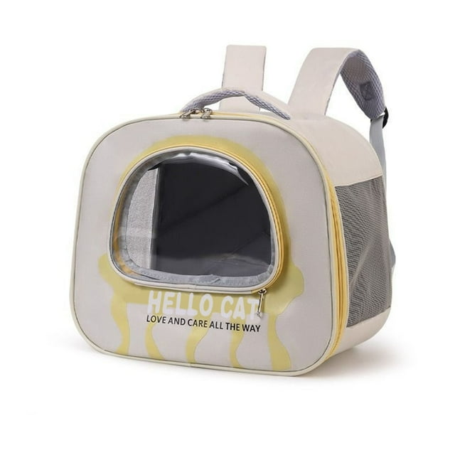 Dog Travel Bag Portable Breathable Waterproof Backpack With Transparent Window For Small Pets Up To 7 kg