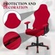 thumbnail image 4 of Fundas para sillas de juego, funda elástica para silla de oficina con reposabrazos, protector de asiento elástico para silla de juego de oficina reclinable, rojo, 4 of 7