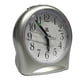 thumbnail image 4 of Reloj despertador analógico luminoso, silencioso, sin tictac, reloj de mesita de noche con dígitos grandes Plata, 4 of 9