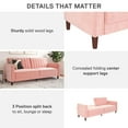 DHP Pin Tufted Transitional Futon, Pink Velvet
