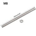 thumbnail image 2 of Unique Bargains 12Pack M8 x 250mm Fully Threaded Rod w 12Pack Hex Nuts, 1.25mm Pitch 304 Stainless Steel Right Hand Threaded Rod, 2 of 4