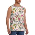 thumbnail image 2 of Haiem Men's Bunny Floral Print Tank Tops Summer Sleeveless Cut Off Workout T-Shirts Fitness Vest Athletic Undershirts-X-Large, 2 of 8